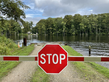 Stop sign located at Parker’s Ferry on the Chowan River, less than a mile from the RCI property. 