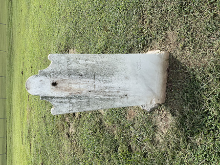 Tombstone of Edward Shaw, the southernmost grave in the cemetery.